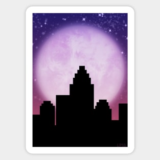 Supermoon in the City Sticker